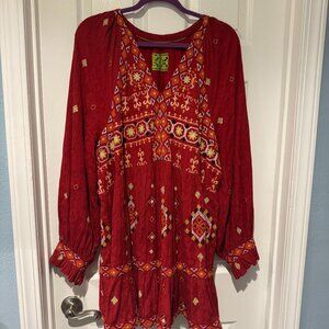 EUC 1XL/2XL/3XL PLUS SIZE ANTHROPOLOGIE NIAMH TUNIC DRESS EMBROIDERED